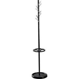 Portemanteau, 8 patères en aluminium, noir