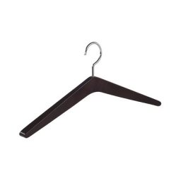 Cintre en bois WOOD, l x h 450 x 110 mm, lot de 4, hêtre mordancé wengé