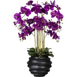Phalaenopsis, Real Touch, hauteur 950 mm, lilas, pot en plastique noir