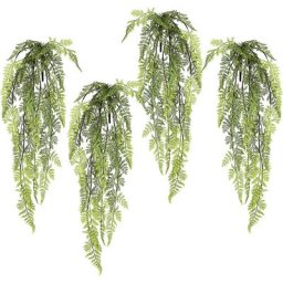 Buisson suspendu de fougère, lot de 4, longueur 840 mm, vert