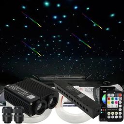 Kit de plafond étoile à fibre optique pour toit de voiture effet météore RVB étoiles de toit pour
