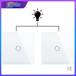Bingoelec Touch Joli d'escalier intermédiaire à 2 voies lumière standard de l'UE interrupteur