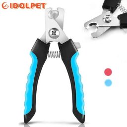 Coupe-ongles professionnel pour animaux de compagnie avec protection de sécurité ciseaux en acier