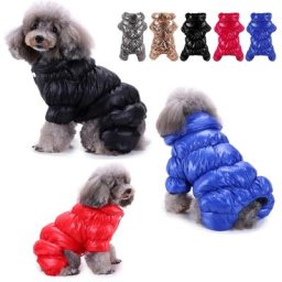 Vêtements d'hiver pour chien bouledogue français petit chien rembourré en coton manteau chaud