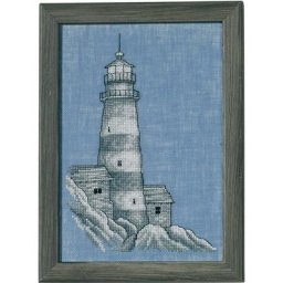 Tableau à broder « phare », 15 x 22 cm
