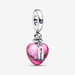 Charm Pendant Cœur en verre de Murano Potion d’amour
