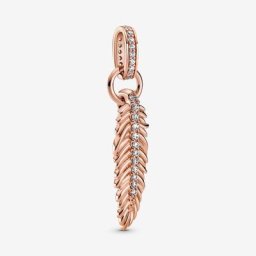 Charm Pendant Plume Scintillante