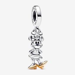 Charm Pendant Disney 100e anniversaire Minnie avec diamant de synthèse 0.009 ct tw
