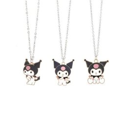 Collier pendentif goutte d'huile en alliage de dessin animé My Melody Kuromi Devil joli bijou de