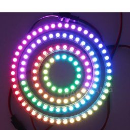 Anneau lumineux led ws2812b 16/24/35/45 Pixels éclairage circulaire individuellement adressable