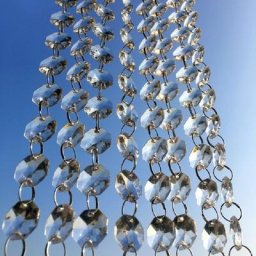 Rideau de perles de verre cristal brin de guirxiété de 1 mètre équipement de diamant arbre de