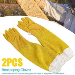 Gants de protection en peau de mouton anti-piqûre et anti-piqûre pour l'apiculture épais et