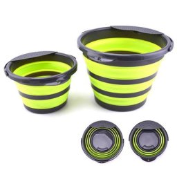 Récipient à eau pliable portable avec poignée robuste 4L 10L E27 adapté pour la randonnée le