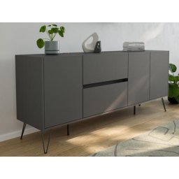 Miracle d'espace XL Buffet Commode Pharo 180cm 2 SoftClose 3 portes graphite