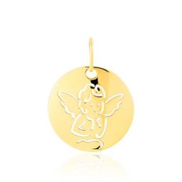 Pendentif Ange Rond Or Jaune