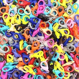 Fermoirs mousquetons en plastique 25x15mm crochets porte-clés porte-clés doux accessoires pour