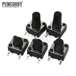 20PCS 6X6X4.3/5/6/7/7.3/9/10mm Tactile Interrupteur À Bouton-Poussoir Micro Commutateur 6*6*4.3mm
