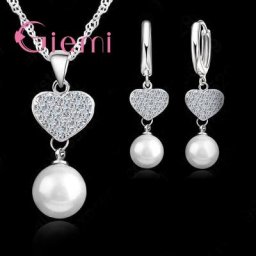 Collier et boucles d'oreilles pour femmes ensemble de bijoux en argent Sterling 925 pendentif en
