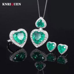Breloques en argent regardé 100% avec pendentif en diamant de laboratoire de tourmaline verte pour