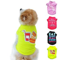 Gilet pour animal de compagnie T-shirt chiot chien petit et moyen gabarit accessoires été
