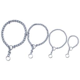JONo-Collier d'étranglement pour chien en métal de fer inoxydable collier d'entraînement côtelé