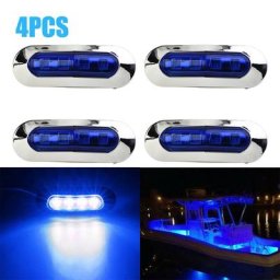 Feux de navigation LED bleus pour bateau lampe de signalisation de voile lumières de courtoisie