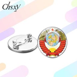 CHSXY CCCP – broche avec emblème en forme d'étoile rouge marteau faucille urss armée soviétique