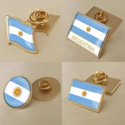 Armoiries de l'Argentine carte psychiatrique sensation emblème national fleur nationale broche