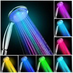 Pommeau de douche LED pulvérisateur de douche numérique contrôle de température 3 modes de