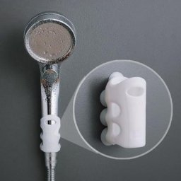 Support mural de pomme de douche portable en silicone 1 pièce ventouse sous vide réglable