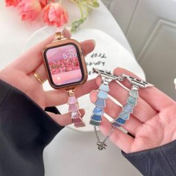 Bracelet en métal de luxe pour femme bracelet pour Apple Watch Band 45mm 41mm 42mm 38mm 44mm