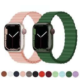 Bracelet à boucle magnétique en silicone pour Apple Watch bracelet pour iWatch Ultra 8 7 6 5 4
