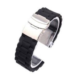 Bracelet de montre en silicone papillon à double clic bracelet de montre bouton poussoir
