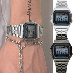 Montre numérique LED pour hommes et femmes montre intelligente électronique unisexe