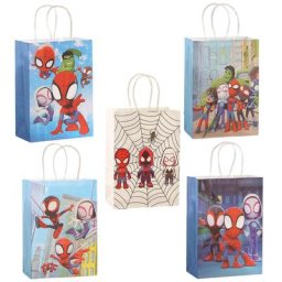 Sac en papier Spidey et ses objets pour enfants sacs d'emballage de bonbons décoration de fête