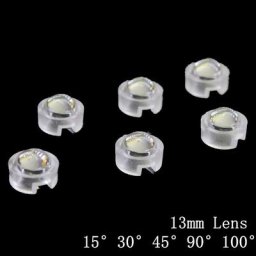 Mini lentille IR 13mm 10 pièces 15 30 45 60 90 100 degrés pas besoin de support nécessaire pour