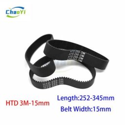 HTD 3M Boucle Fermée Courroie de distribution En Caoutchouc Longueur 252 255 261 270 273 285 300 309