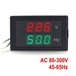 Compteur de fréquence à double affichage 80-300.0V AC 45-65HZ compteur de fréquence Hertz/HZ