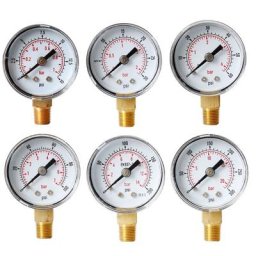 Manomètre frontal 40mm 1/8 ""BSPT 15 30 60.100 160 200 300 PSI barre pour Air gaz eau