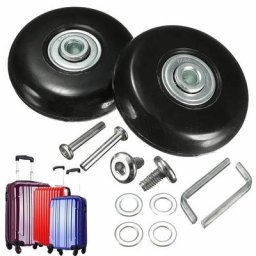 Roues de Remplacement en Caoutchouc Noir pour Sac à Bagages et Valise Accessoires de Réparation