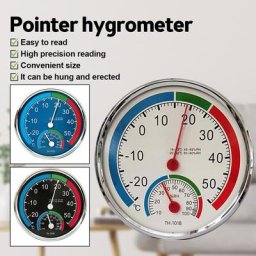 Mini Pointeur Rond Analogique Therye.com Température-30 ℃-50 ℃ 20%-100% Hygromètre Moniteur