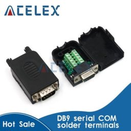 Bornes à souder sans transfert série COM DB9 connecteur RS232 600 avec vis arrière bricolage