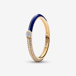 Bague Double Pavé&Bleue ME