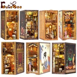 CUTEBEE – Kit de bricolage de livre Miniature avec meubles lumières tactiles de coin de maison avec
