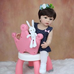 BZDOLL-Bébé Reborn en silicone 55cm corps entier beurre réaliste vinyle souple princesse jouet