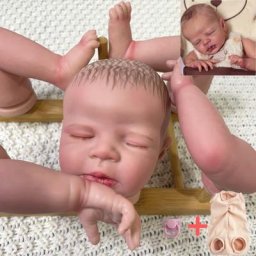Kit de poupée Reborn déjà peinte de 16 pouces zendic avec corps en tissu et cils moule nouveau-né