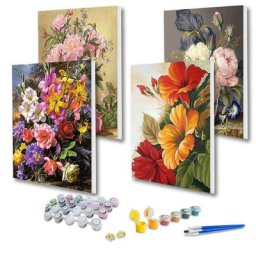 Kit de peinture à l'huile par numéros avec photo personnalisée image de fleur colorée base zéro