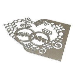 Matrices de découpe en métal d'anneau de coeur de saint-valentin pochoir de bricolage d'album de