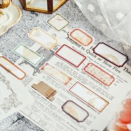 Autocollant de collage d'étiquette de cadre vintage album de scrapbooking bricolage agenda