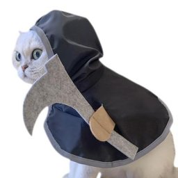 Cape de chat lavable pour animaux de compagnie avec chapeau Costume d'halloween de Vampire pour